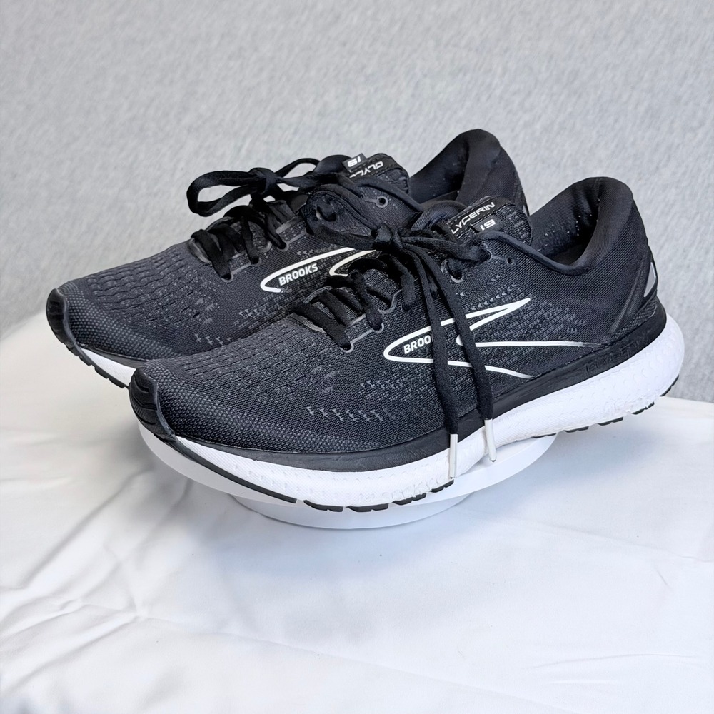 Brooks Glycerin 19 Womens Running Shoes Black White 1203431B068 Size 9.5